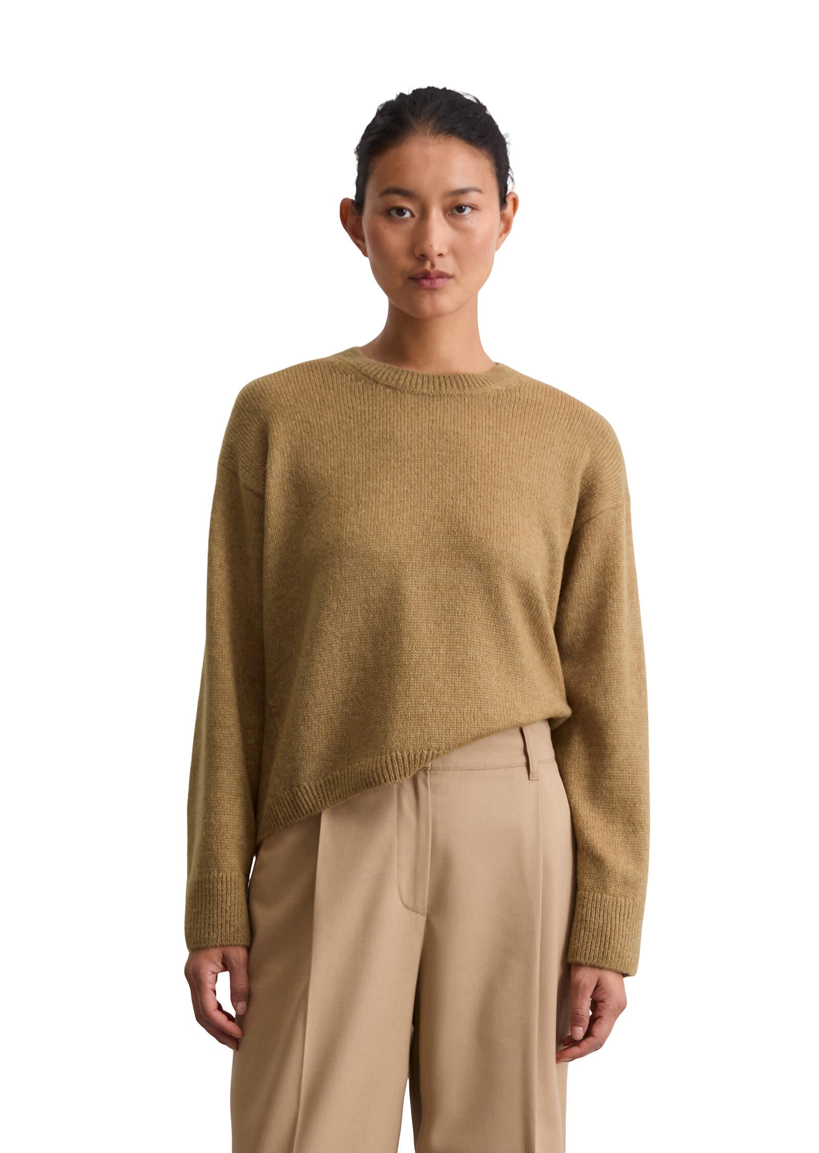 Strickpullover aus Schurwolle - 721-pure sand - Braun