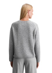 Strickpullover aus Schurwolle - 909-grey granite melange - Grau