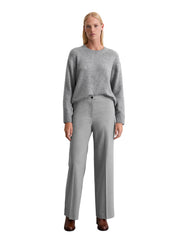 Strickpullover aus Schurwolle - 909-grey granite melange - Grau