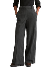 Tailored Pants in Wide Fit aus Schurwolle-Mix - 975-night grey melange - Grau