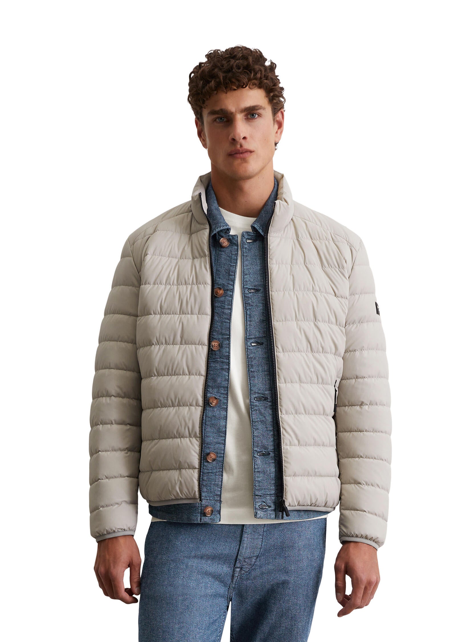 Steppjacke mit Stehkragen Regular Fit - 913-dapple gray - Creme