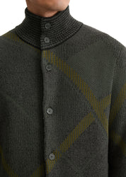 Strickjacke aus Schurwollmix - 989-dark grey melange - Grau