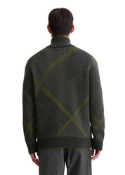 Strickjacke aus Schurwollmix - 989-dark grey melange - Grau