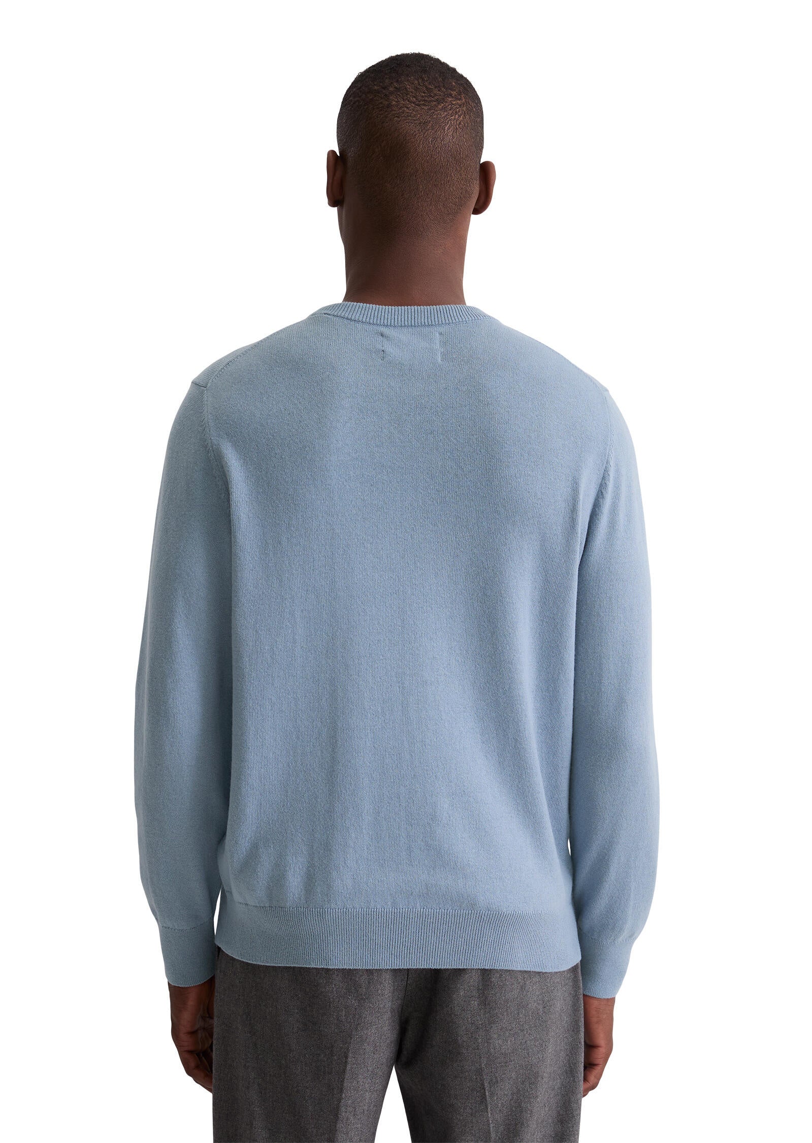 Strickpullover aus Baumwollmix - 838-meltwater - Blau