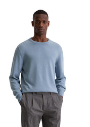 Strickpullover aus Baumwollmix - 838-meltwater - Blau