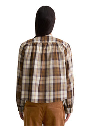 Bluse kariert Relaxed Fit - L71-multi/warm brown - Braun