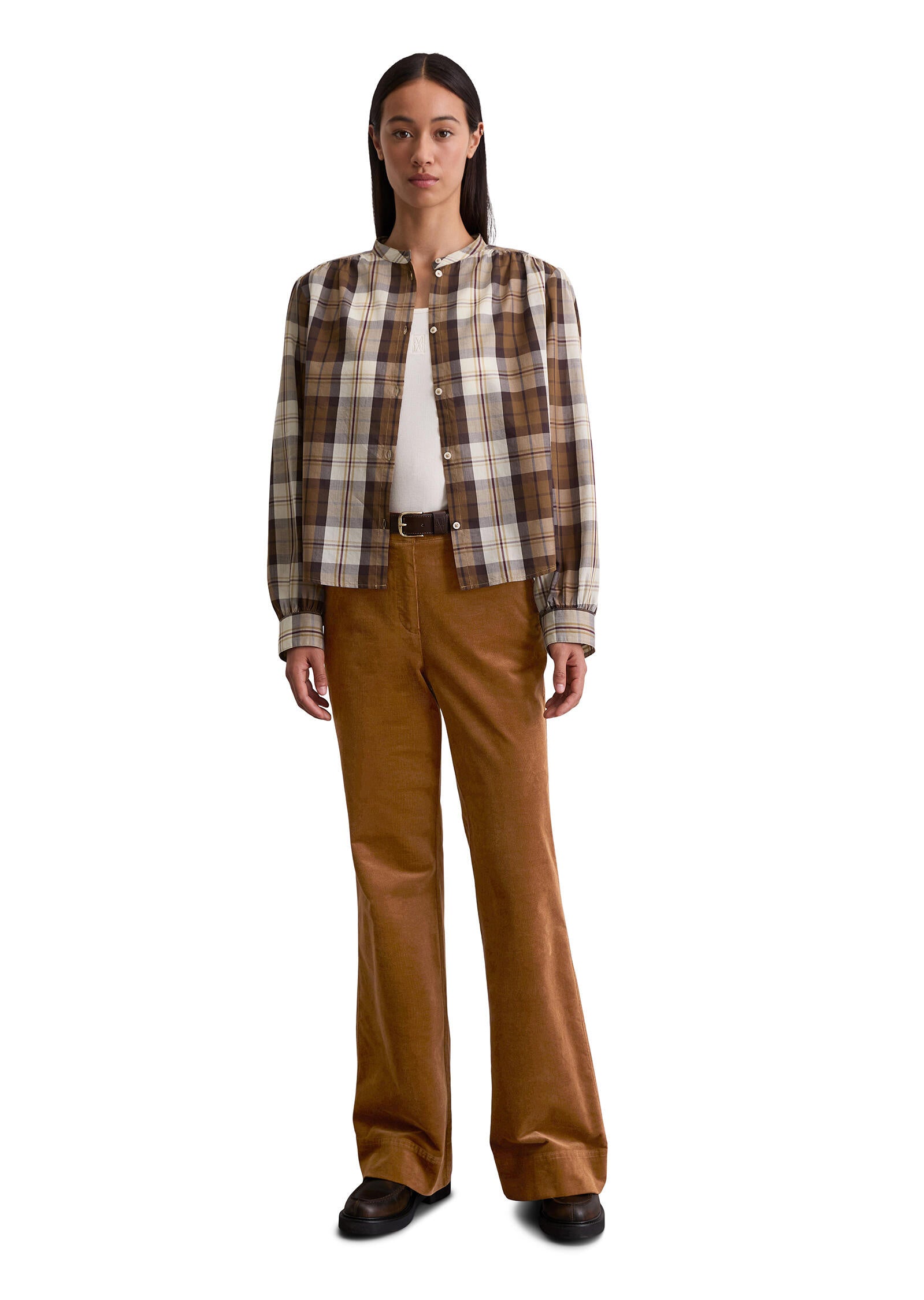 Bluse kariert Relaxed Fit - L71-multi/warm brown - Braun