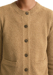 Strickcardigan aus Baumwollmix - 721-pure sand - Braun