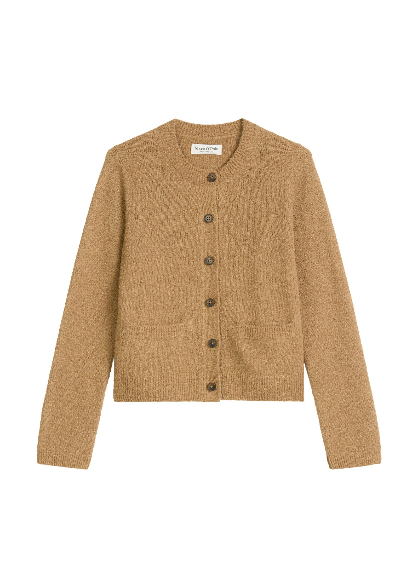 Strickcardigan aus Baumwollmix - 721-pure sand - Braun
