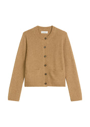 Strickcardigan aus Baumwollmix - 721-pure sand - Braun