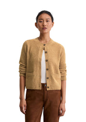 Strickcardigan aus Baumwollmix - 721-pure sand - Braun