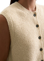 Strickweste aus Baumwollmix - 174-natural stone - Beige