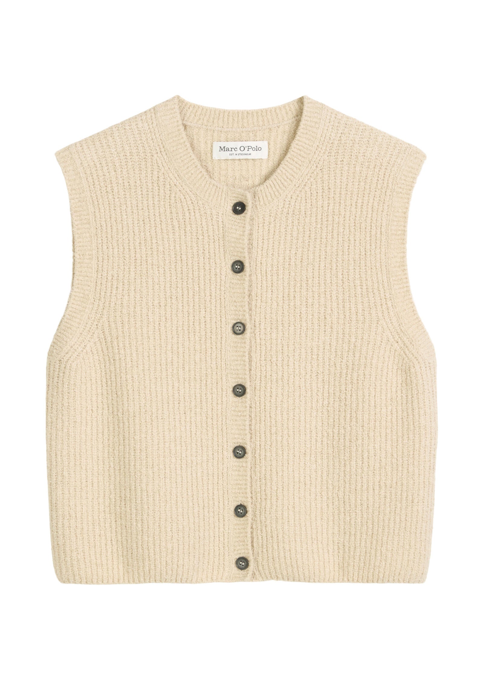 Strickweste aus Baumwollmix - 174-natural stone - Beige
