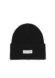 Strickmütze aus Baumwolle - 990-black - Schwarz