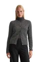 Cardigan aus Woll-Mix - 975-night grey melange - Grau