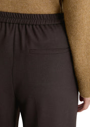 Hose in Relaxed Fit aus softem Flanel - 796-dark coffee