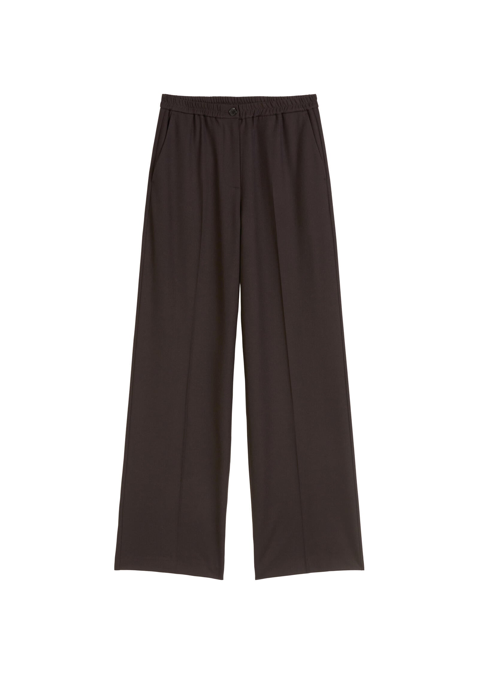 Hose in Relaxed Fit aus softem Flanel - 796-dark coffee
