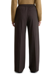 Hose in Relaxed Fit aus softem Flanel - 796-dark coffee