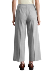 Stoffhose Cropped aus Flanell-Twill - 909-grey granite melange