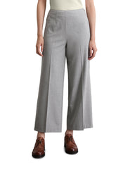 Stoffhose Cropped aus Flanell-Twill - 909-grey granite melange