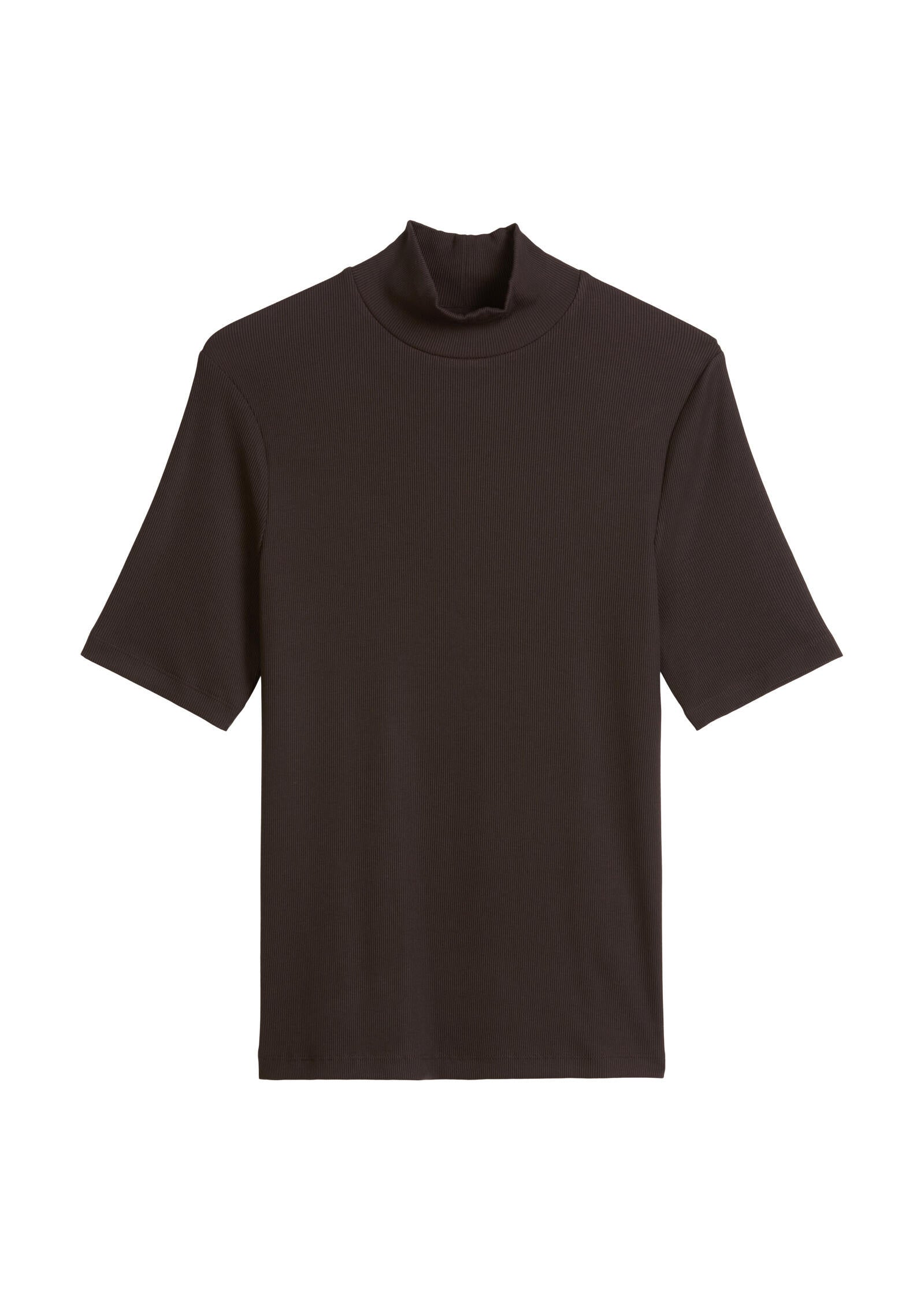 T-Shirt mit Rollkragen in Slim Fit - 796-dark coffee - Braun