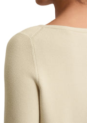 Strickpullover Slim Fit aus Bio-Baumwolle - 174-natural stone - Creme
