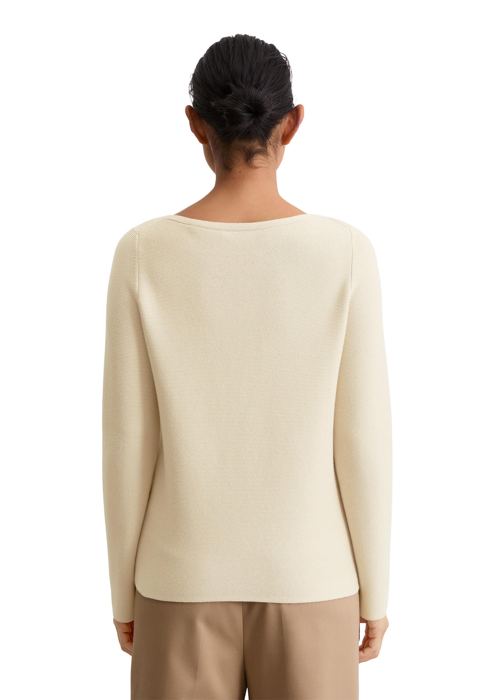Strickpullover Slim Fit aus Bio-Baumwolle - 174-natural stone - Creme