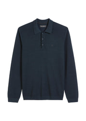 Langarm-Poloshirt Regular Fit - 898-dark navy - Blau