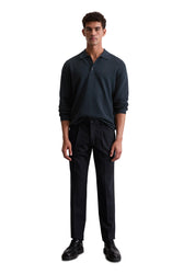 Langarm-Poloshirt Regular Fit - 898-dark navy - Blau