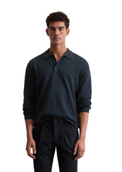 Langarm-Poloshirt Regular Fit - 898-dark navy - Blau