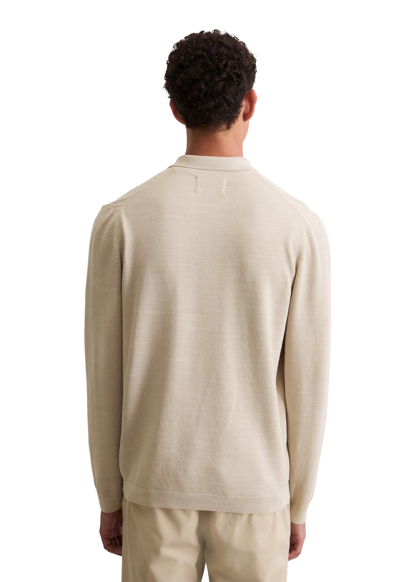 Langarm-Poloshirt Regular Fit - 913-dapple gray - Grau