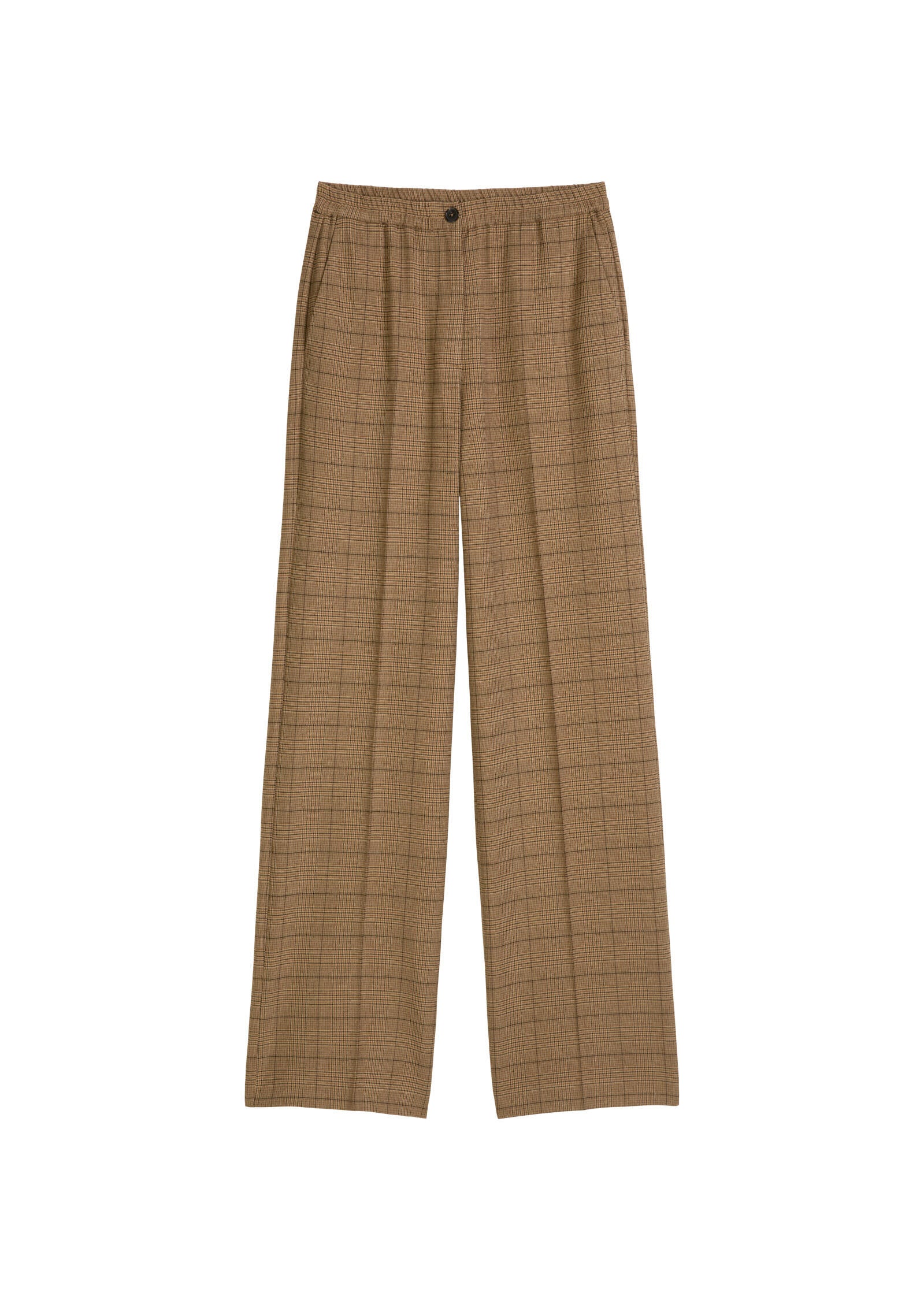 Karierte Stoffhose in Relaxed Fit mit Glencheck-Muster - L77-multi/pure sand - Mehrfarbig
