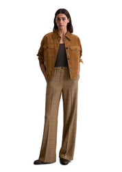 Karierte Stoffhose in Relaxed Fit mit Glencheck-Muster - L77-multi/pure sand - Mehrfarbig