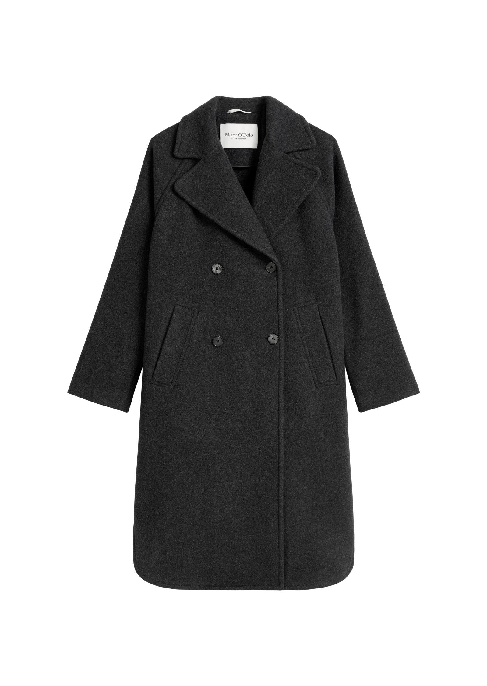 Cape-Mantel Relaxed Fit - 975-night grey melange - Grau