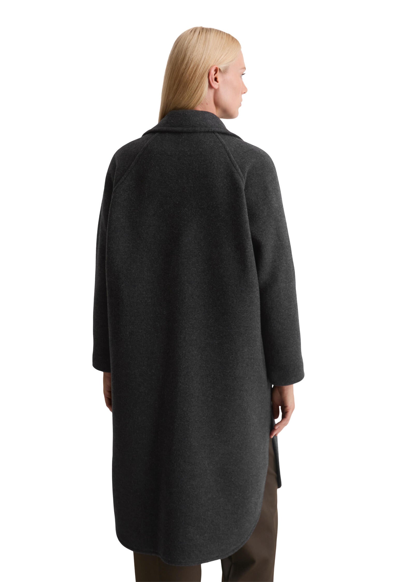 Cape-Mantel Relaxed Fit - 975-night grey melange - Grau