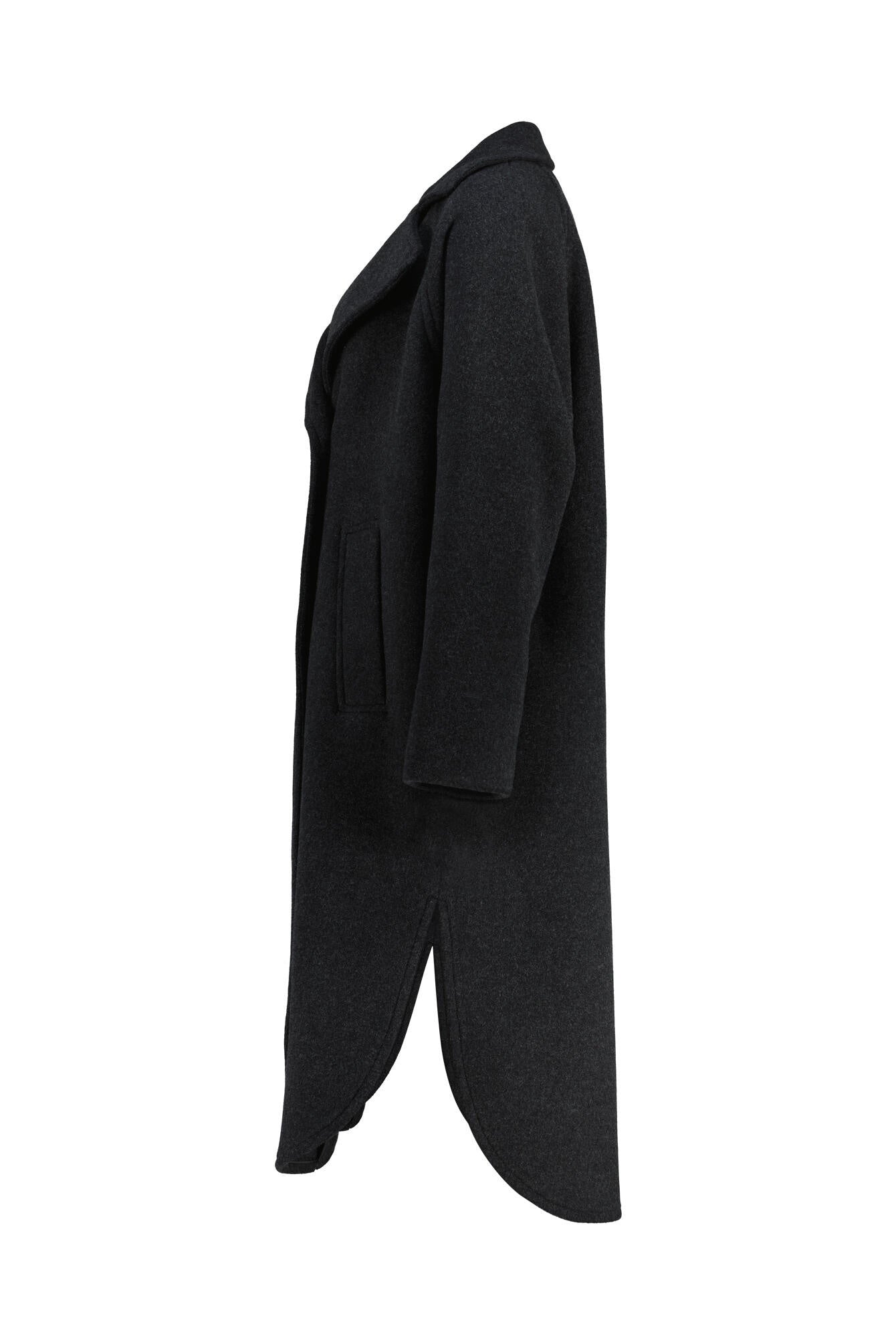 Cape-Mantel Relaxed Fit - 975-night grey melange - Grau