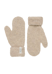 Teddyfäustlinge aus Wollmix - 915-chalky mauve melange - Beige