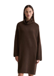 Strickkleid Midi aus Schurwolle - 784-shaded brown - Braun