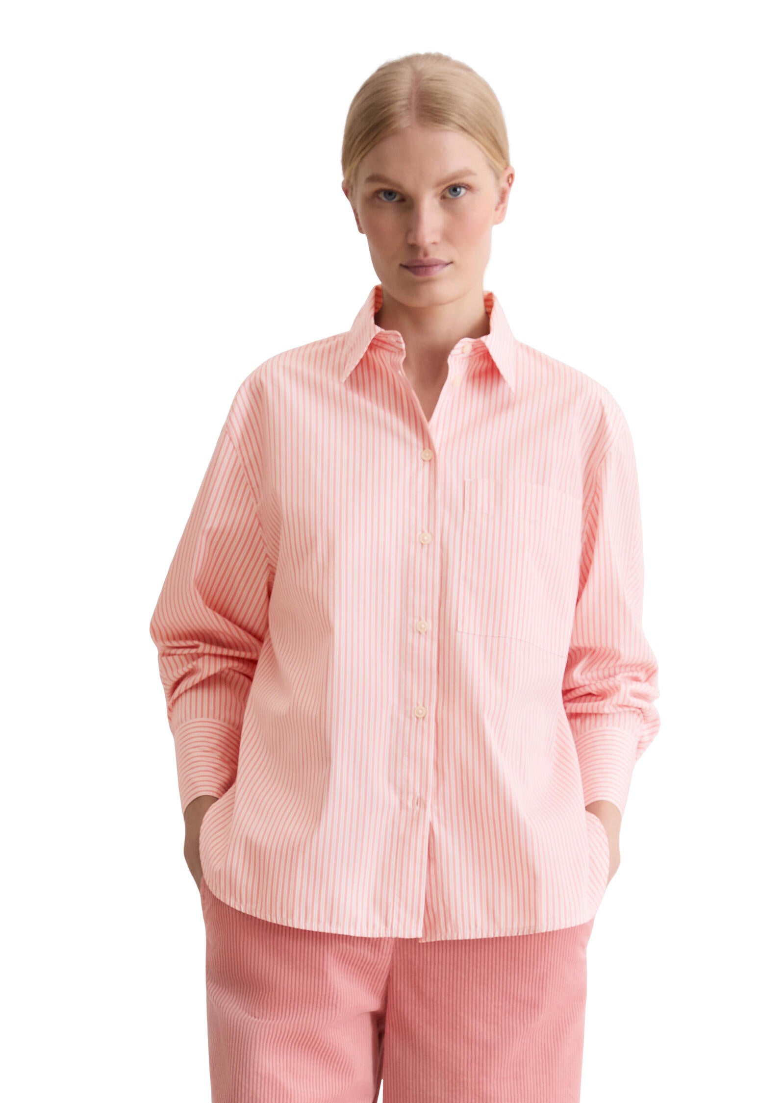 Freizeitbluse gestreift - 7940-Medium Pink_Multi_01