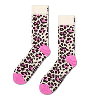 Socken im Leoprint - 1700-Beige - Rosa