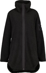 Teddymantel mit Stehkragen - 060-Black - Schwarz
