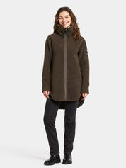 Teddymantel mit Stehkragen - F11-Dark Mocha - Braun