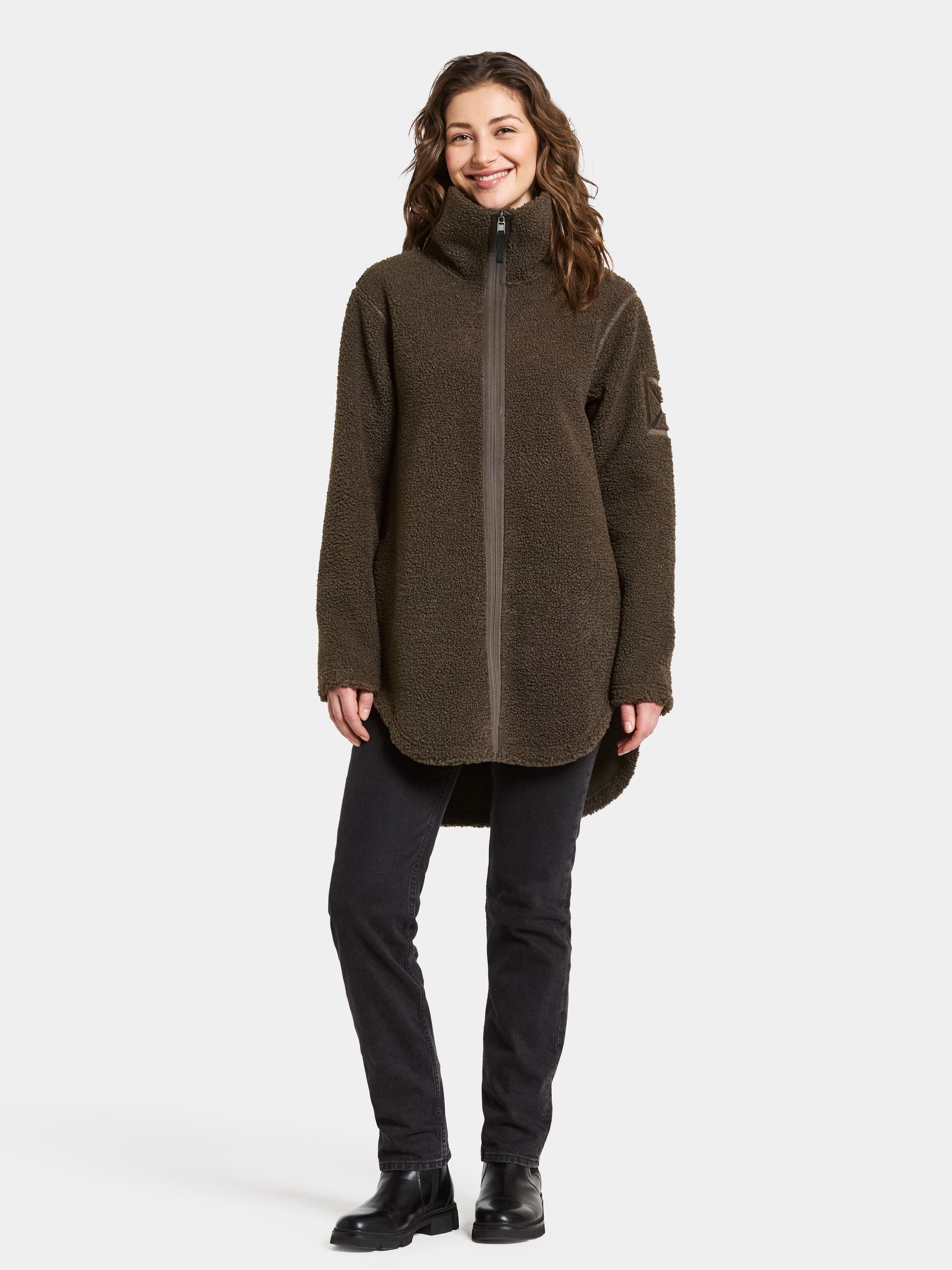Teddymantel mit Stehkragen - F11-Dark Mocha - Braun