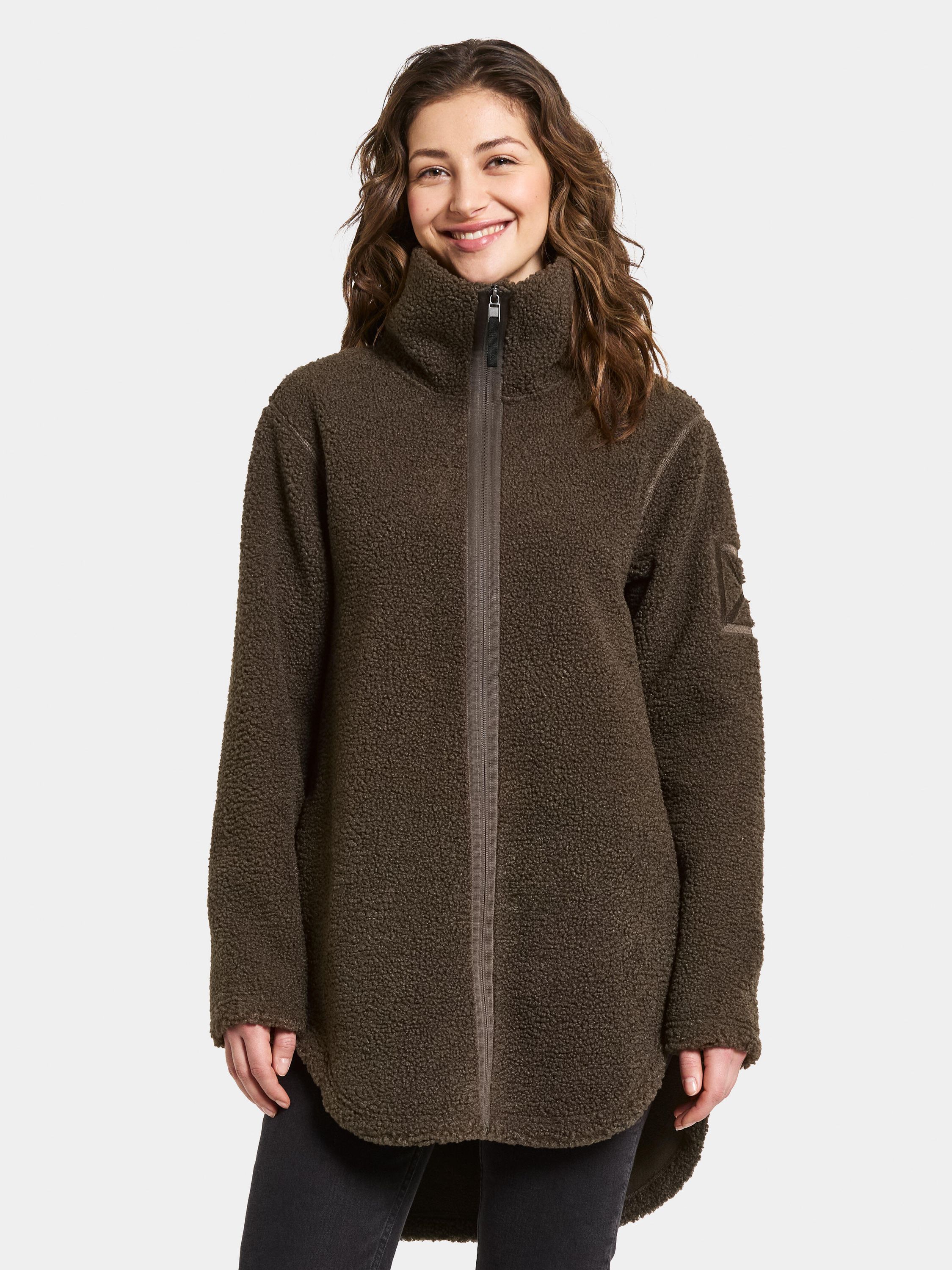 Teddymantel mit Stehkragen - F11-Dark Mocha - Braun