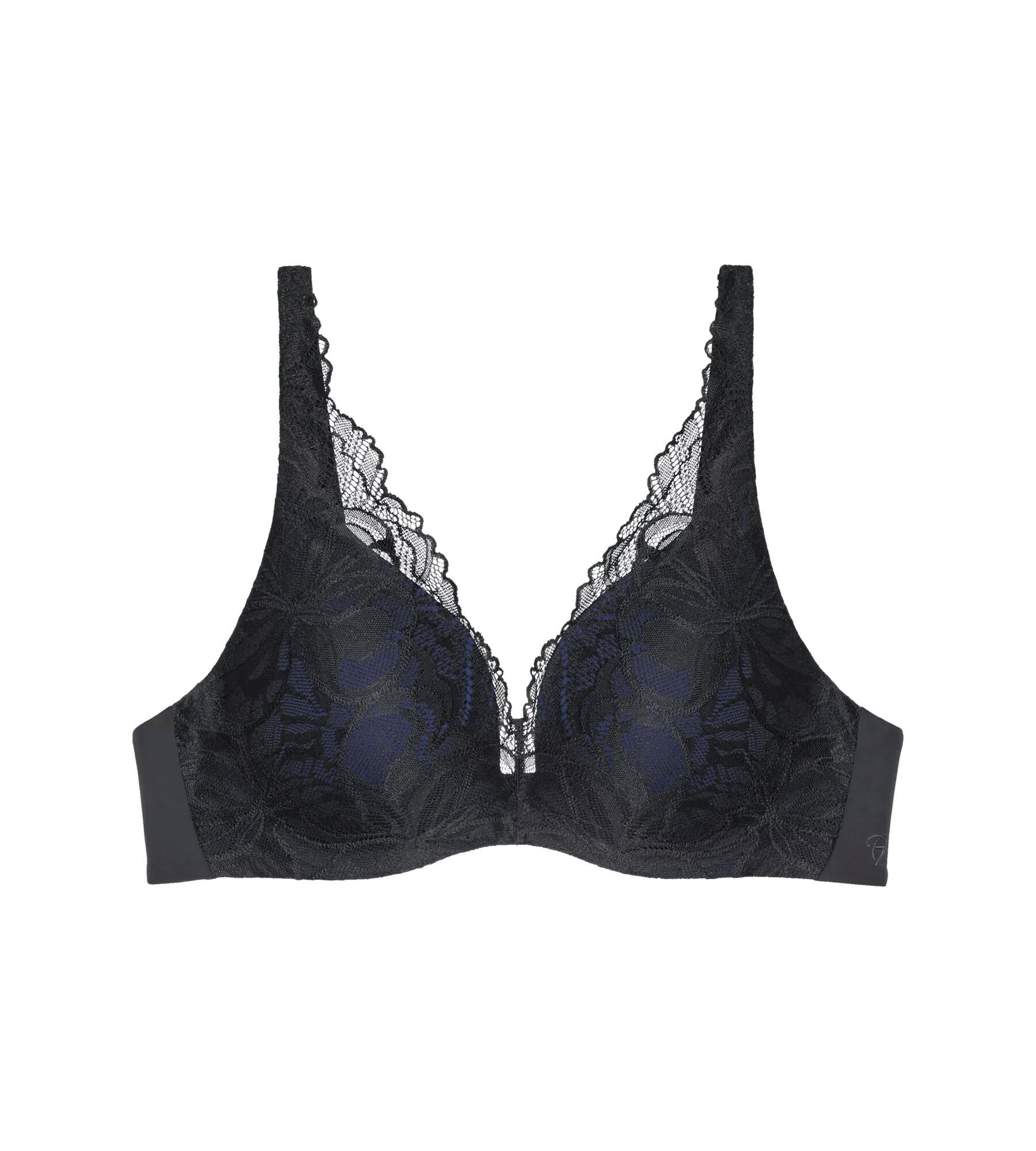 Body Make-Up Illusion Lace Bügel BH - 0004 BLACK - Schwarz