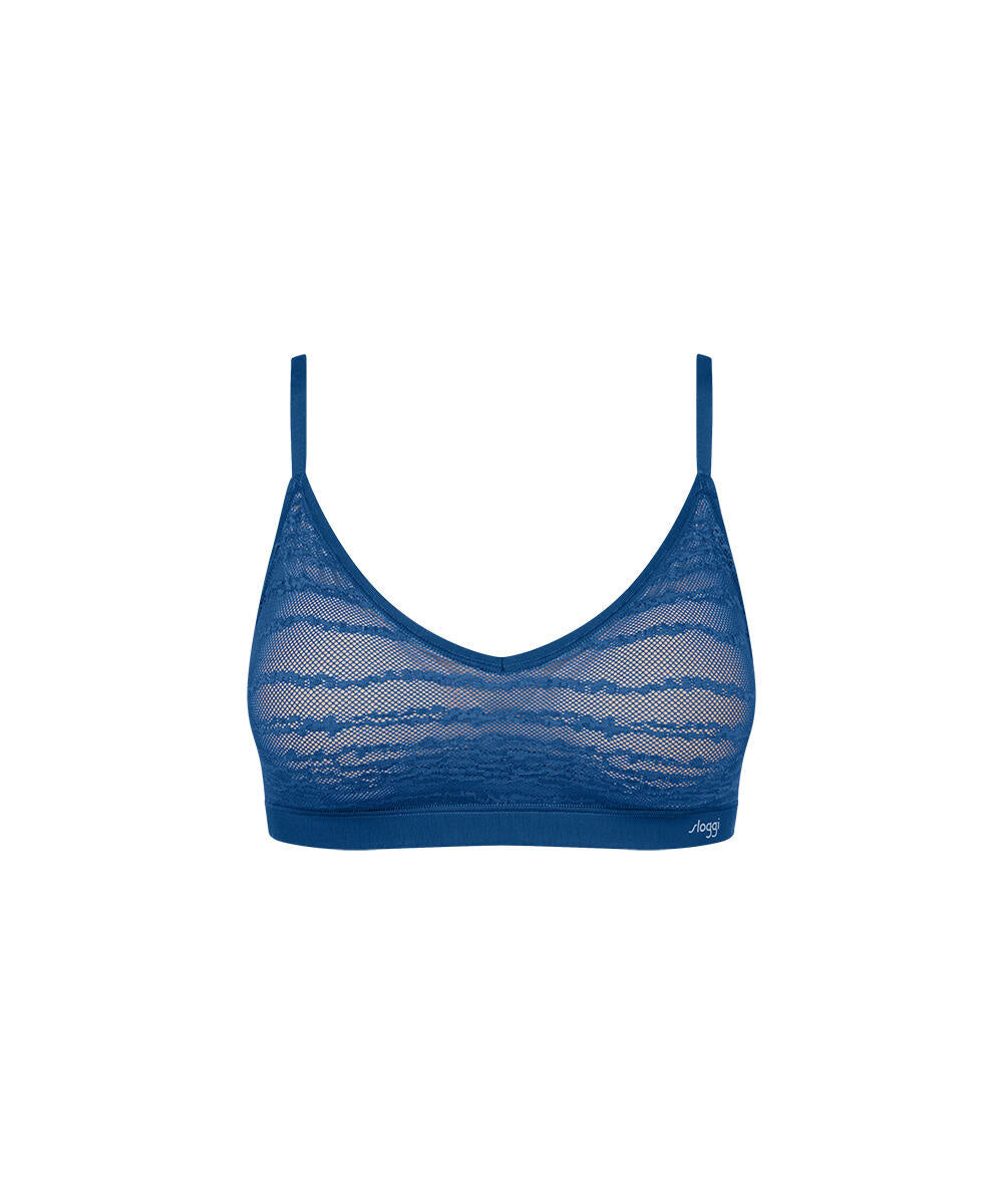 Push-Up-BH mit Spitze - 7010 BLUE SAPPHIRE - Blau