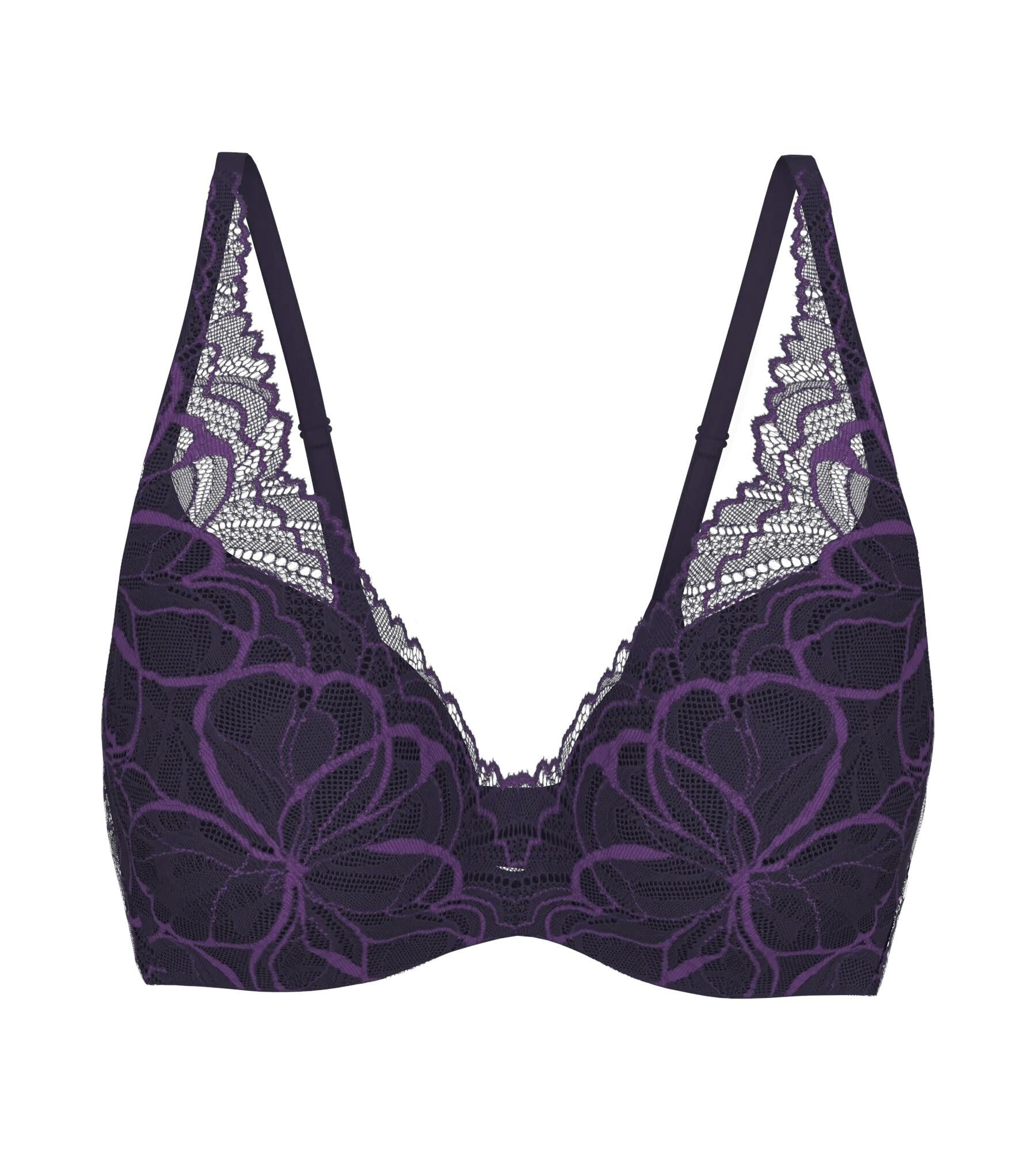 Body Make-Up Illusion Lace Bügel BH - 00TS PRUSSIAN BLUE - Violett