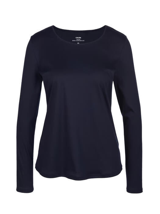 Langärmliges Schlafshirt - 339 dark lapis blue - Blau