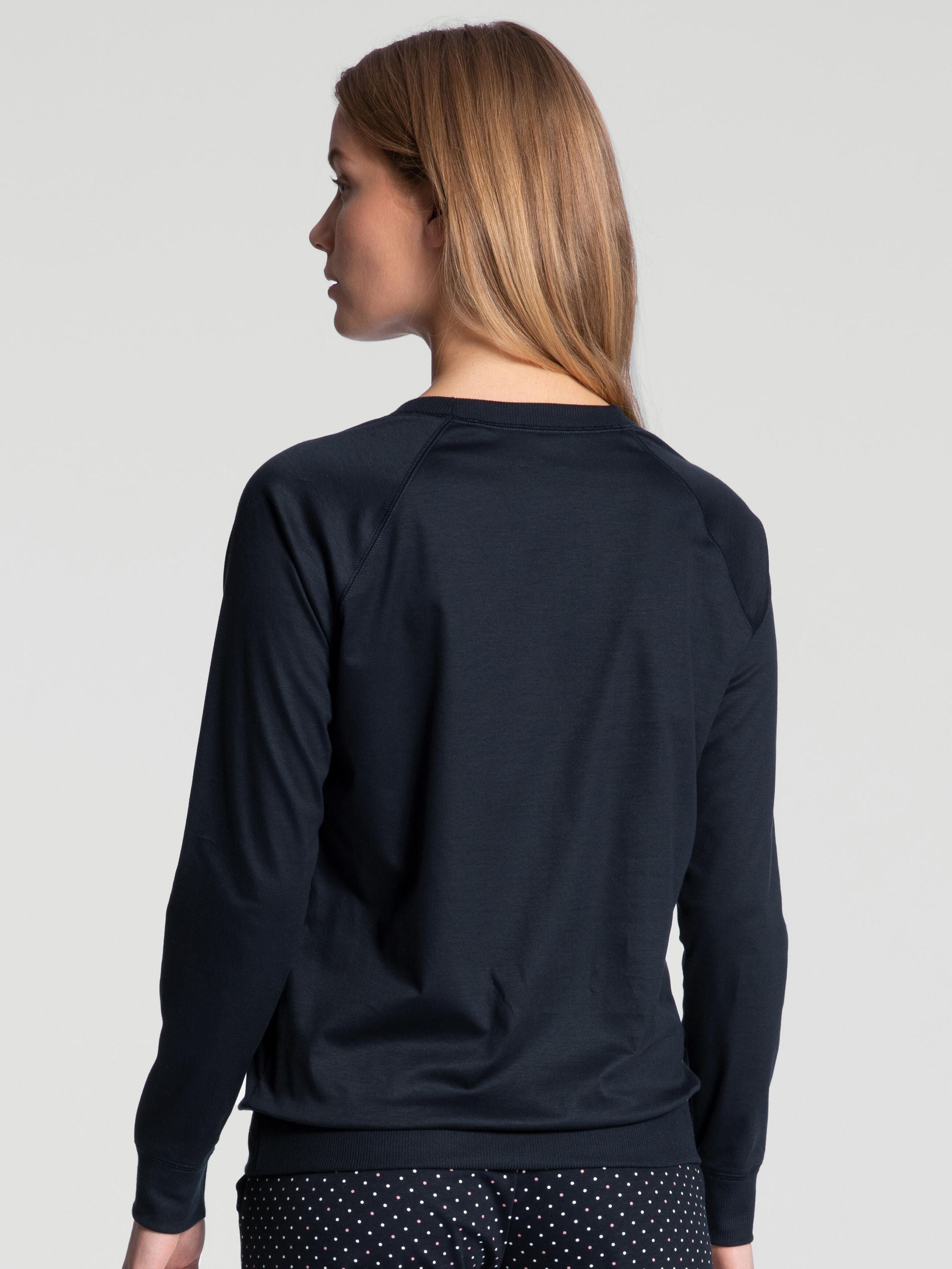 Langärmliges Schlafshirt - 339 dark lapis blue - Blau