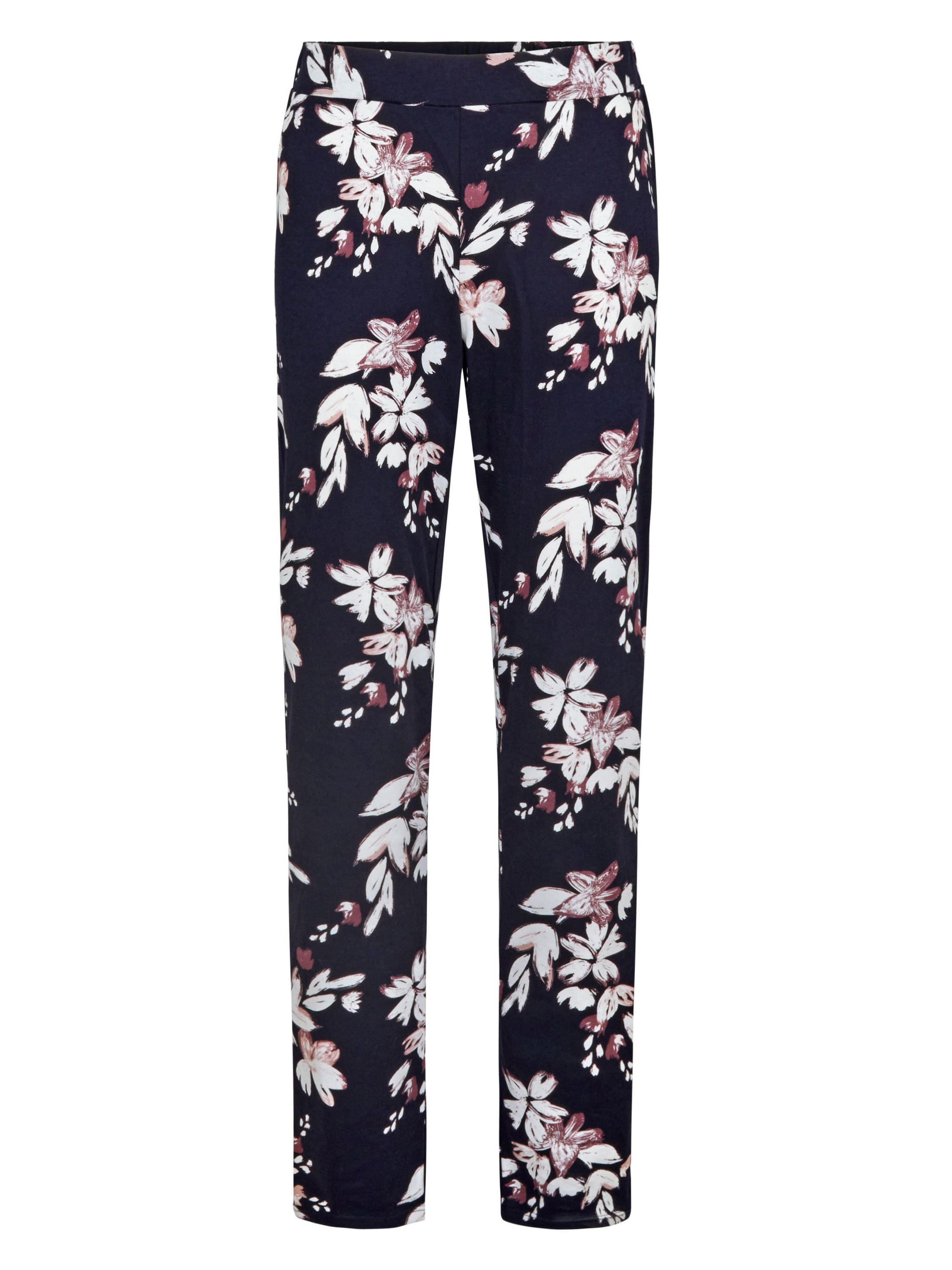 Floral gemusterte Schlafhose - 339 dark lapis blue - Blau